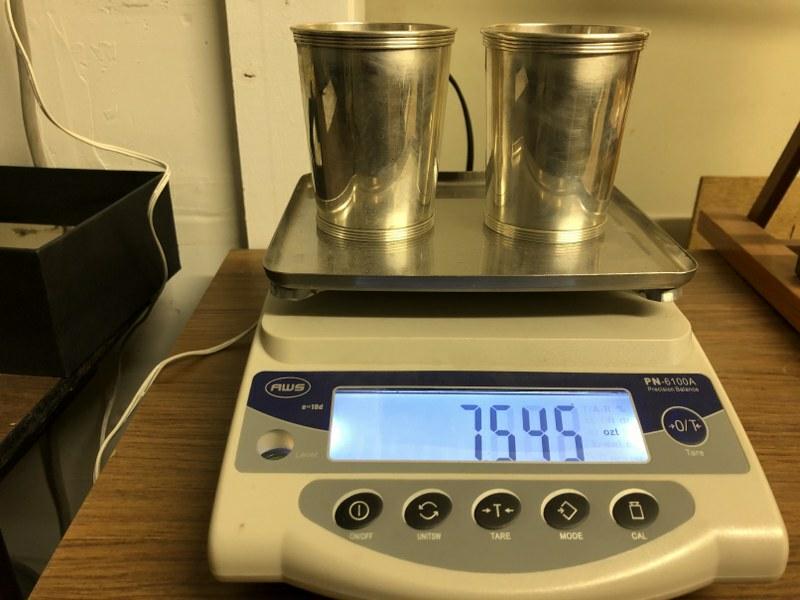 (2) STERLING NEWPORT MINT JULEP CUPS, WEIGHS 7 .53 TROY (1 of 5)
