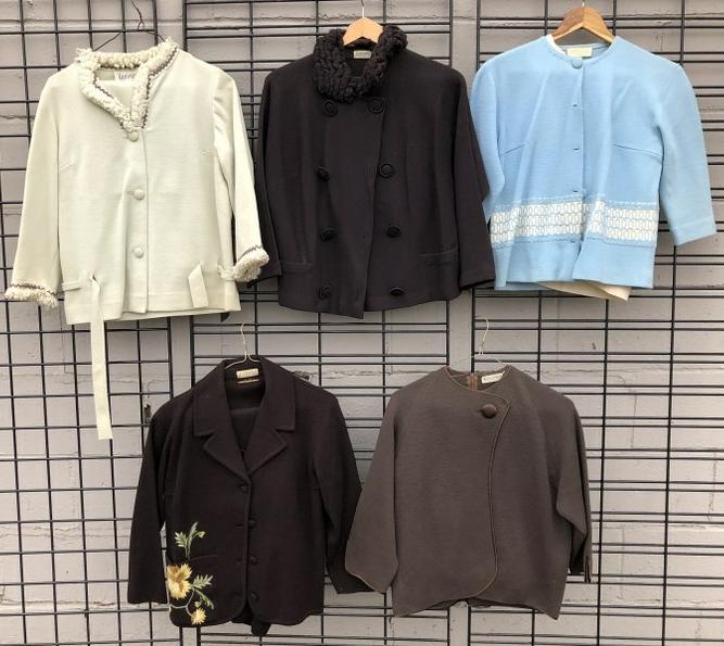 (5) VINTAGE 2 PC. WOOL SKIRT AND SWEATER SETS, FROM (1 of 8)