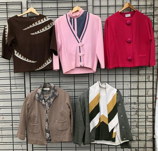 (5) VINTAGE 2 & 3 PC. WOOL SKIRTS AND TOPS, FROM SAME (1 of 9)