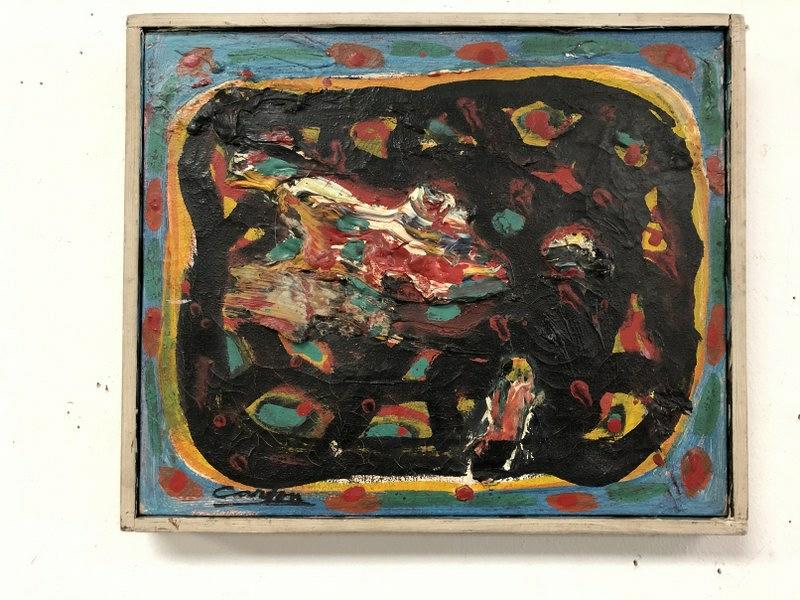 NORMAN CHARTON O/C ABSTRACT, TITLED MIDNIGHT II, 1965, (1 of 5)