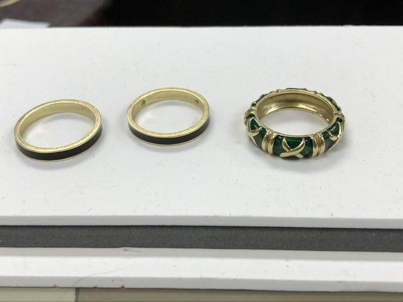 (3) RINGS (18K & 750 MARKED ), FROM LOCAL ESTATE, THE 2 (1 of 2)