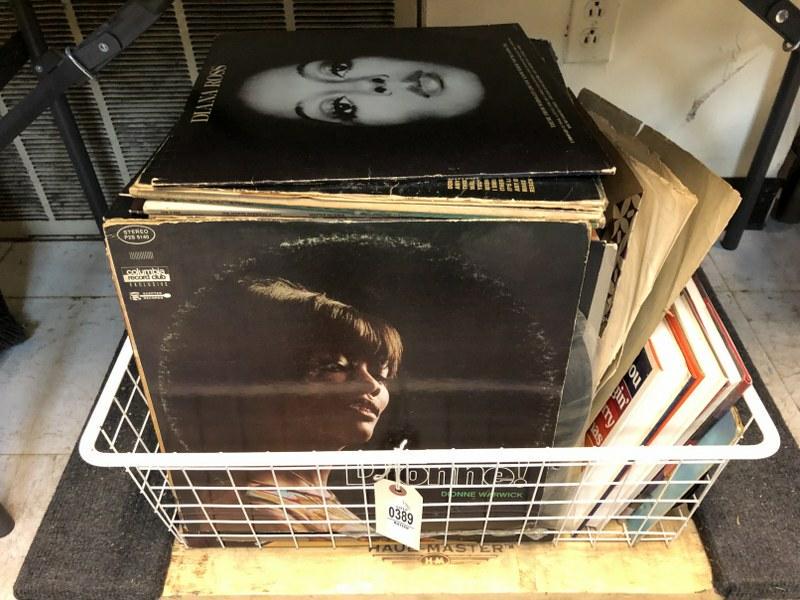 CRATE OF RECORDS AND BOOKS: CRATE OF RECORDS AND BOOKS