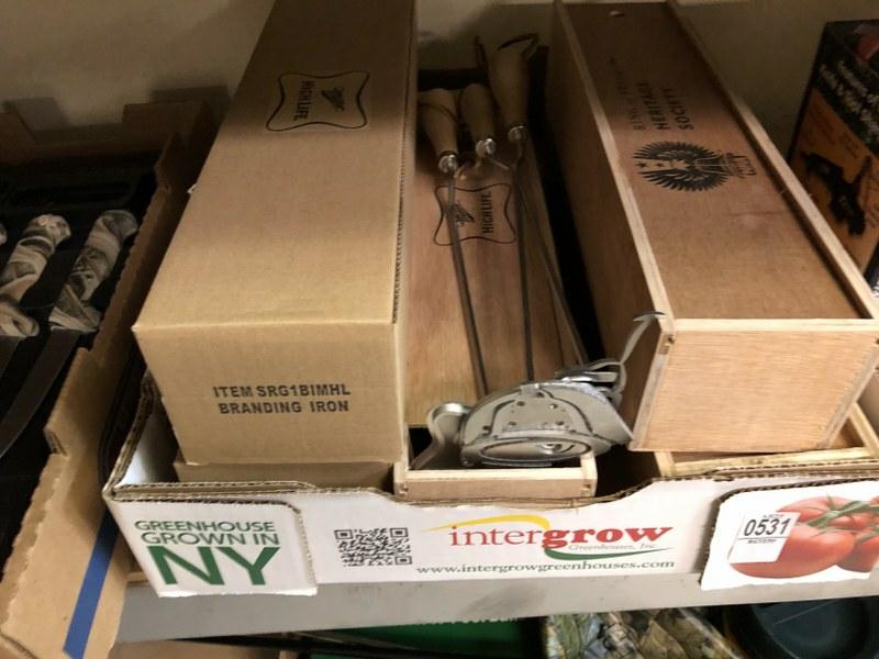 BOX OF BRANDING IRONS: BOX OF BRANDING IRONS