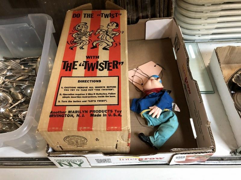 BOX W/POPEYE AND THE TWISTER TOY IN BOX: BOX W/POPEYE AND THE TWISTER TOY IN BOX