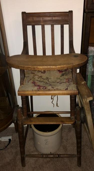EARLY HIGH CHAIR/ROCKER COMBO: EARLY HIGH CHAIR/ROCKER COMBO