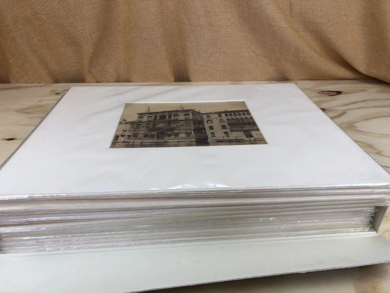 1 box containing 24 matted albumen photographs of Italy: 1 box containing 24 matted albumen photographs of Italy by Carlo Naya, Giorgio Sommer, and Vittorio Alinari. Architectural scenes and details of Rome and Venice, as well as sculptural studies and city