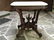 VICTORIAN MARBLE TOP TABLE WITH DECORATIVE URN ON BASE,