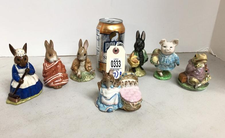 (7) BEATRIX POTTER 1940'S TO 80'S FIGURES, ALL IN VERY: (7) BEATRIX POTTER 1940'S TO 80'S FIGURES, ALL IN VERY GOOD ESTATE CONDITION.