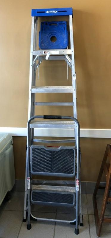 WERNER 6 FOOT ALUMINUM LADDER AND SMALL STEP STOOL.: WERNER 6 FOOT ALUMINUM LADDER AND SMALL STEP STOOL. THIS LOCATION IS LOCATED AT 295 WALL STREET, KINGSTON, NEW YORK 12401, IT CAN BE PREVIEWED BY APPOINTMENT ONLY (845) 389-1933. ALL ITEMS ARE SOLD IN