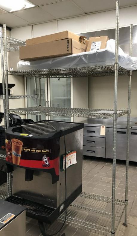 STAINLESS WIRE 3 SHELF RACK. MEASURES 84" HIGH, 47": STAINLESS WIRE 3 SHELF RACK. MEASURES 84" HIGH, 47" WIDE AND 24" DEEP. THIS LOCATION IS LOCATED AT 575 BROADWAY, KINGSTON, NEW YORK 12401, IT CAN BE PREVIEWED BY APPOINTMENT ONLY (845) 389-1933. ALL I