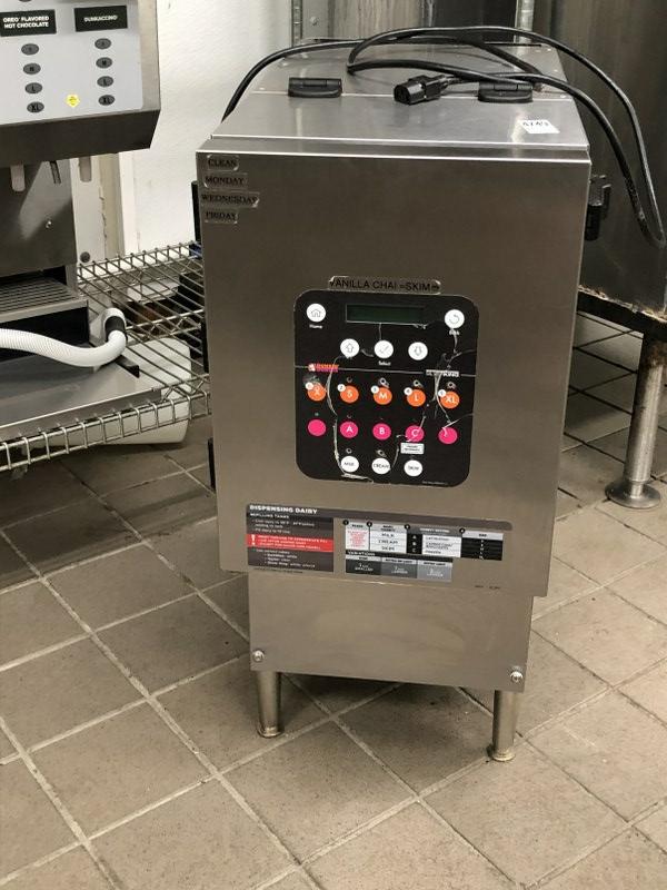 DISPENSING DAIRY MACHINE. 3 REFILLING TANKS. MADE BY: DISPENSING DAIRY MACHINE. 3 REFILLING TANKS. MADE BY SILVER KING . THIS LOCATION IS LOCATED AT 575 BROADWAY, KINGSTON, NEW YORK 12401, IT CAN BE PREVIEWED BY APPOINTMENT ONLY (845) 389-1933. ALL ITEMS