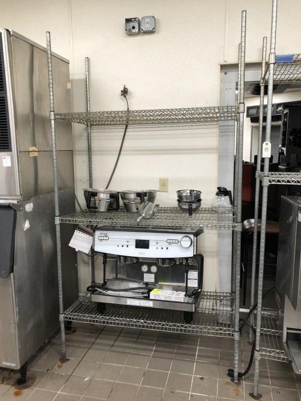 STAINLESS WIRE 3 SHELF RACK. MEASURES 84" HIGH, 47": STAINLESS WIRE 3 SHELF RACK. MEASURES 84" HIGH, 47" WIDE AND 24" DEEP. THIS LOCATION IS LOCATED AT 575 BROADWAY, KINGSTON, NEW YORK 12401, IT CAN BE PREVIEWED BY APPOINTMENT ONLY (845) 389-1933. ALL I