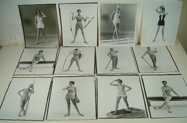 12 1950'S FEMALE MODELING PHOTOS, IN SWIMSUIT, CASUAL W: 12 1950'S FEMALE MODELING PHOTOS, IN SWIMSUIT, CASUAL WEAR, 8" X 10" PHOTOS, IN GOOD CONDITION