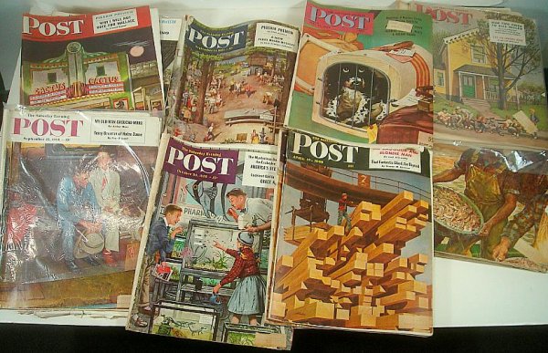 26 1940'S-50'S SATURDAY EVENING POST MAGAZINES, SOME CO: 26 1940'S-50'S SATURDAY EVENING POST MAGAZINES, SOME COVERS TATTERED, SOME IN NICE CONDITION