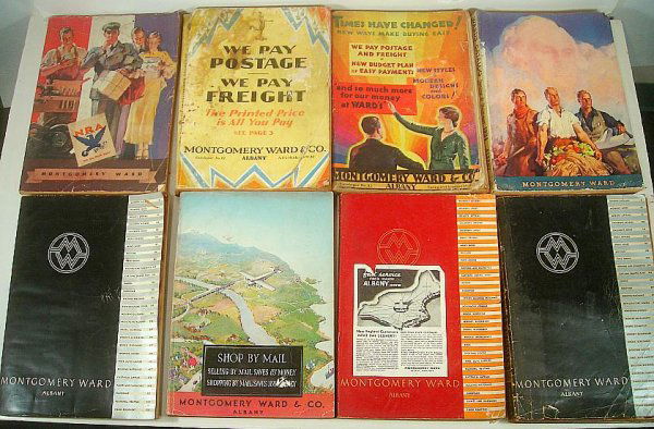 8 MONTGOMERY WARD CATALOGS, INCLUDING 1934 SPRING & SUM: 8 MONTGOMERY WARD CATALOGS, INCLUDING 1934 SPRING & SUMMER ALBANY, 1930 SPRING & SUMMER ALBANY, 1933-34 FALL & WINTER, 1929-30 FALL & WINTER ALBANY, 1934-35 FALL & WINTER ALBANY, 2 1935 SPRING & SUMME