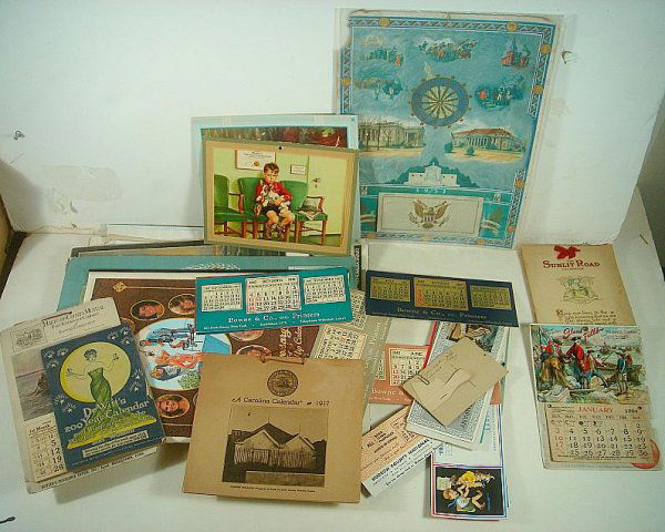 BOXLOT OLD ADVERTISING CALENDARS, INCLUDING 5 WNEW RADI: BOXLOT OLD ADVERTISING CALENDARS, INCLUDING 5 WNEW RADIO 1979-82, GLENS FALLS, HARTFORD, DAR, RIGID TOOLS, SHAH OF IRAN