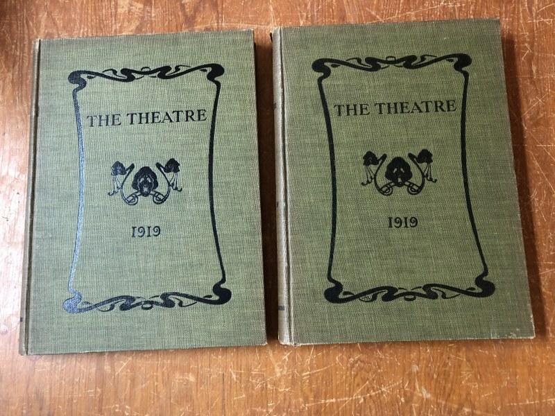 2 Bound Volumes, COMPLETE 1919, Theater Illustrated: 2 Bound Volumes, COMPLETE 1919, Theater Illustrated Magazine of the Dramatic and Music Art bound in green cloth covers with years on front and side. Insides are in impeccable condition - some normal w