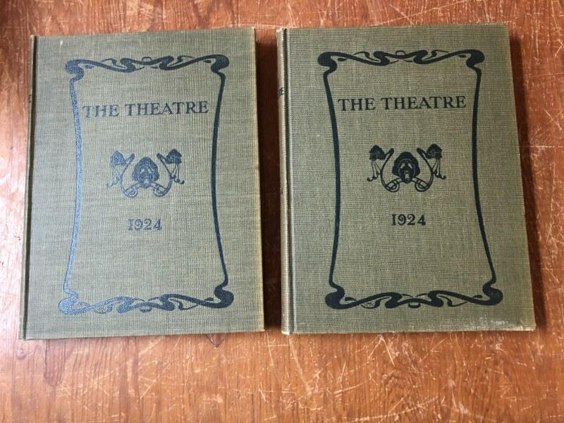 2 Bound Volumes, COMPLETE 1924, Theater Illustrated: 2 Bound Volumes, COMPLETE 1924, Theater Illustrated Magazine of the Dramatic and Music Art bound in green cloth covers with years on front and side. Insides are in impeccable condition - some normal w