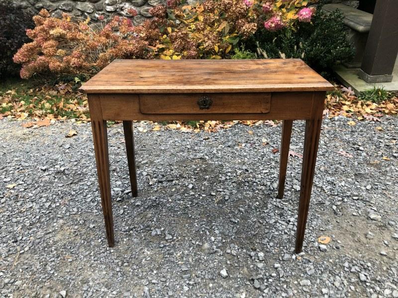 NEOCLASSICAL WALNUT PIER TABLE, ITALIAN, CIRCA 1800,: NEOCLASSICAL WALNUT PIER TABLE, ITALIAN, CIRCA 1800, FROM COLUMBIA COUNTY, N.Y. ESTATE, IN NICE CONDITION, MEASURES 29" HIGH X 34" WIDE X 17" DEEP.