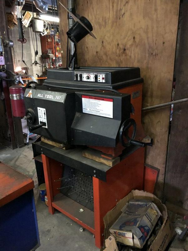 ALL TOOL 747 BRAKE DRUM LATHE UNIT, THIS IS SOLD: ALL TOOL 747 BRAKE DRUM LATHE UNIT, THIS IS SOLD ONSITE, AT ESTATE IN KINGSTON, N.Y. TO PREVIEW, THIS TUESDAY THROUGH THURSDAY FROM 9AM - 3 PM, SOMEONE WILL BE THERE, 616 CREEKSIDE ROAD, KINGSTON, N.Y