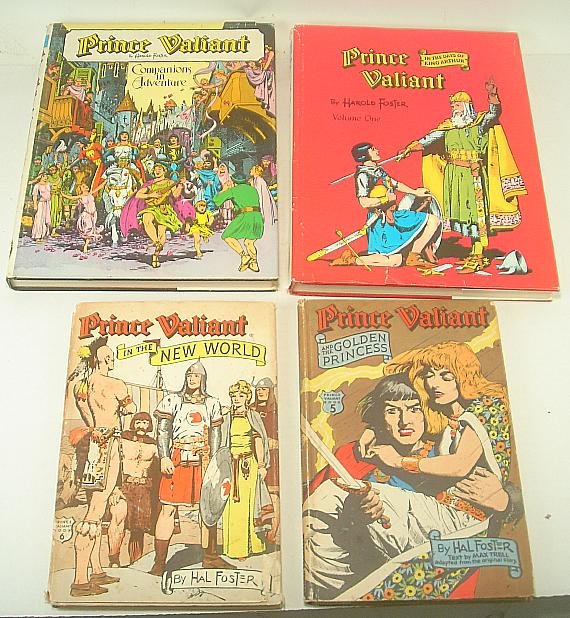 4 PRINCE VALIANT HARD COVER COMIC BOOKS: 4 PRINCE VALIANT HARD COVER COMIC BOOKS, REISSUES, VOL I PRINCE VALIANT IN THE DAYS OF KING ARTHUR, VOL II PRINCE VALIANT COMPANIONS IN ADVENTURE, BOOK 5 PRINCE VALIANT AND THE GOLDEN PRINCESS, BOOK 6