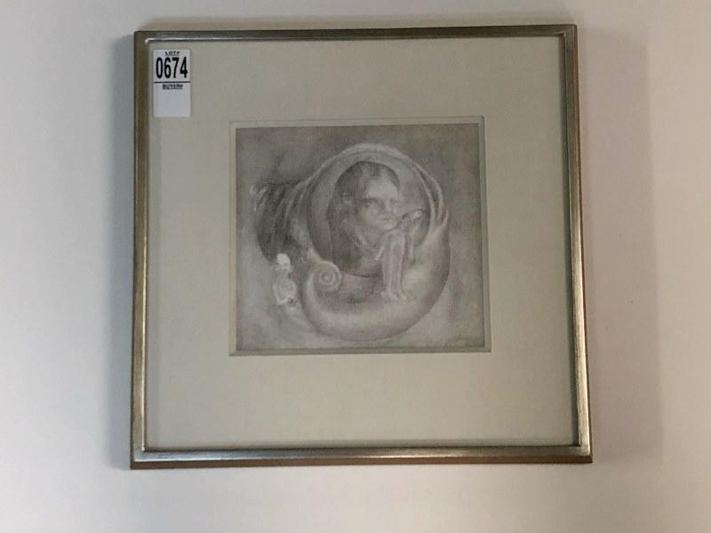 MANUEL AYASO ( B 1934 ) DRAWING : SILVERPOINT ON PAPER: MANUEL AYASO ( B 1934 ) DRAWING : SILVERPOINT ON PAPER (PREPARED WITH WATERCOLOR WASH UNDERNEATH GESSO ), CATALOGUE #22 IN 1968 AYASO EXHIBITION: DEC.3 THRU DEC. 28, 1968. WITH COBER GALLERY INC. N.Y.