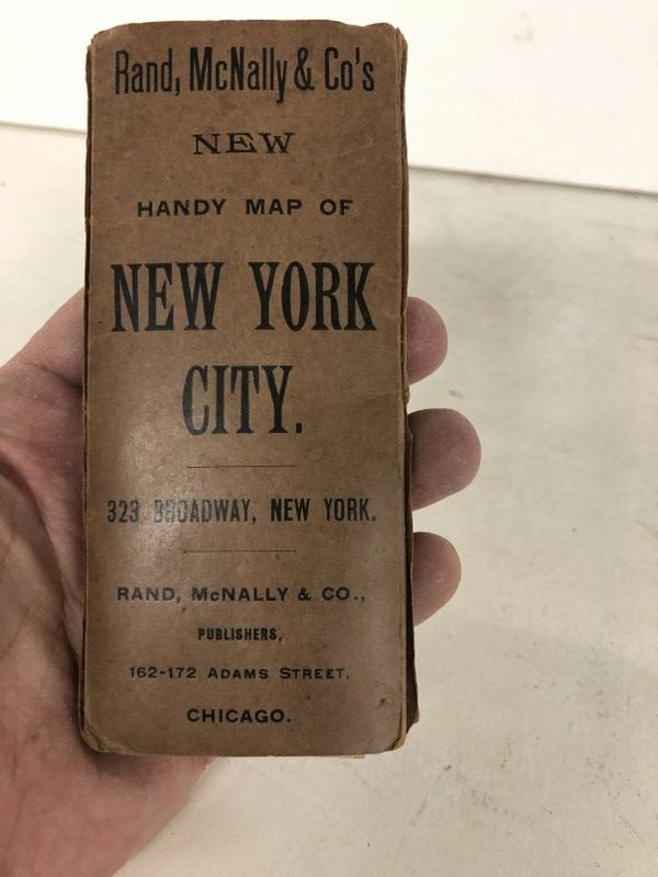 RAND, MCNALLY & CO'S NEW HANDY MAP OF NEW YORK CITY, IN: RAND, MCNALLY & CO'S NEW HANDY MAP OF NEW YORK CITY, IN VERY NICE CONDITION, CIRCA 1890, AS YOU SEE IT, IT MEASURES5.5" X 2.5".