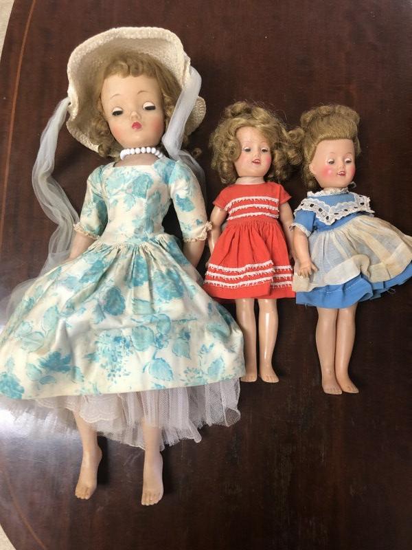 (3) 1950'S DOLLS INCLUDING SHIRLEY TEMPLE: (3) 1950'S DOLLS INCLUDING SHIRLEY TEMPLE , NICE ESTATE CONDITION.