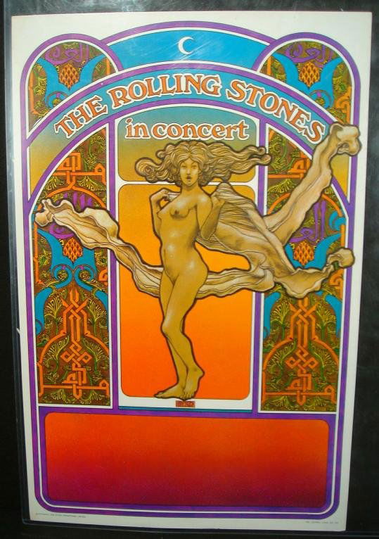 ROLLING STONES 1969 ROCK N ROLL POSTER: ROLLING STONES 1969 ROCK N ROLL POSTER, MEASURES 22" X 14", COPYRIGHT 1969 STONE PROMOTIONS LIMITED. TEA LAUTREC LITHO S.F. CA. NICE CONDITION.