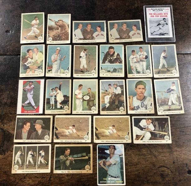 (24) TED WILLIAMS BASEBALL CARDS, MOST FROM THE (1 of 6)