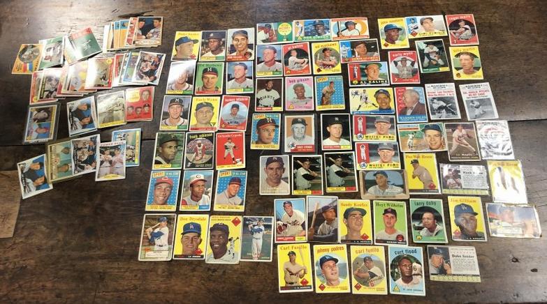 (108) OLDER BASEBALL CARDS, MANY 50'S AND 60'S, LOTS OF (1 of 8)