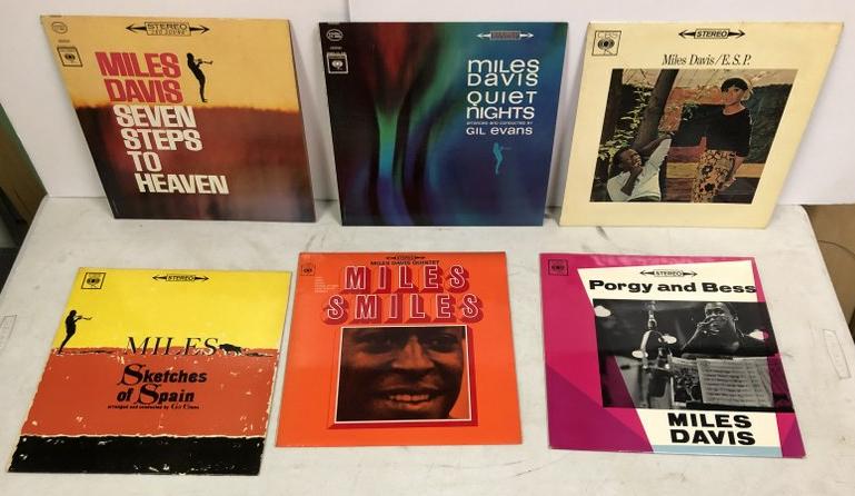 6 MILES DAVIS RECORDS SKETCHES OF SPAIN (SBPG 62327),: 6 MILES DAVIS RECORDS SKETCHES OF SPAIN (SBPG 62327), MILES SMILES (CBS 62933), PORGY & BESS (SBPG 61208), ESP (SBPG 62577), QUIET NIGHTS (CS 8906), AND SEVEN STEPS TO HEAVEN (CS 8851). ALL IN STEREO,