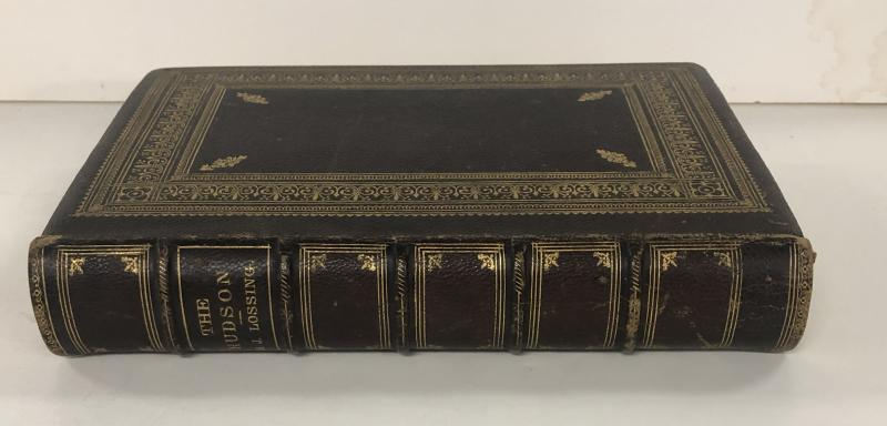 THE HUDSON FROM THE WILDERNESS TO THE SEA. BY BENSON J.: THE HUDSON FROM THE WILDERNESS TO THE SEA. BY BENSON J. LOSSING 1866, BROWN LEATHER & GILT COVERS. SOME INOR SCUFFS, CLEAN INSIDE. FROM ESTATE OF LOCAL HISTORIAN.