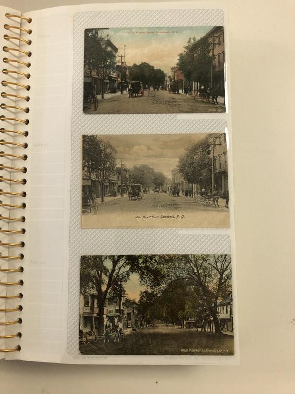 GREAT LOCAL EARLY POSTCARD ALBUM INCL. RHINEBECK, (1 of 9)