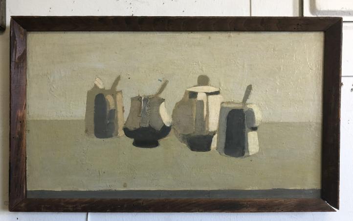 MID CENTURY IMPRESSIONIST O/B STILL LIFE, UNSIGNED, IN (1 of 1)