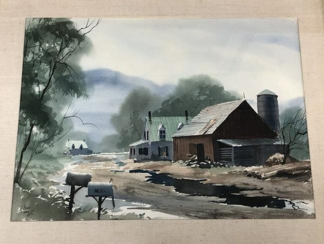 JOHN PIKE (1911-1979) W/C LANDSCAPE W/FARMHOUSE AND (1 of 4)