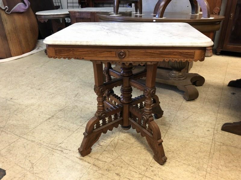 EASTLAKE VICTORIAN MARBLETOP TABLE, GOOD CONDITION, TOP (1 of 4)