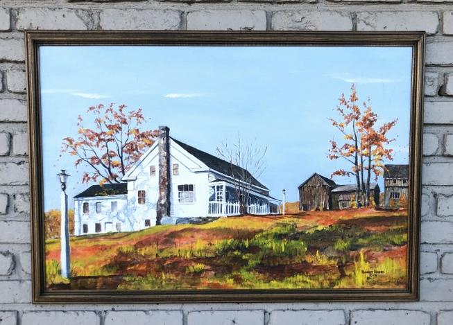 ROBERT EGGERS (1931-2002) O/C FALL FARM LANDSCAPE, WITH (1 of 3)