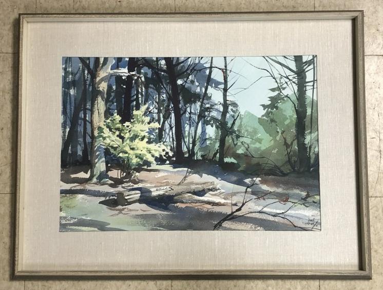 JOHN PIKE (1911-1979) W/COLOR SPRING LANDSCAPE, SIGNED (1 of 3)