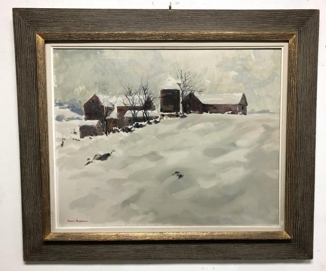 BOGOMIR BOGDANOVIC (1923-2011) O/C WINTER FARM (1 of 5)