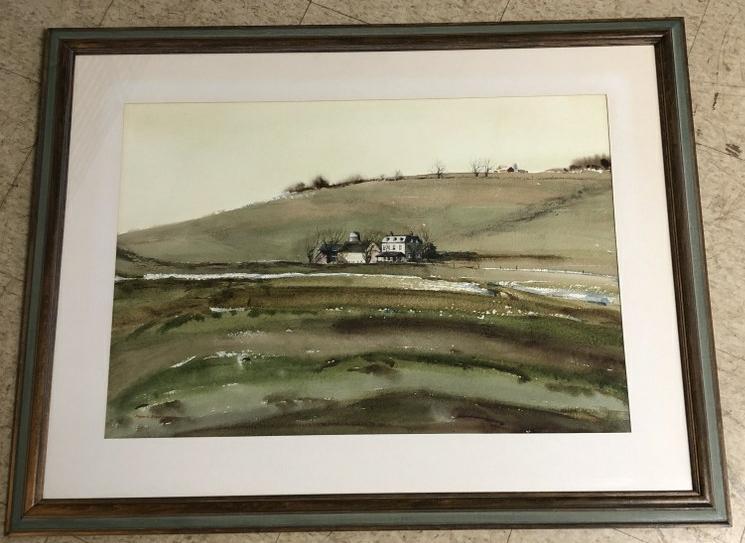 BOGOMIR BOGDANOVIC (1923-2011) W/COLOR LARGE FARMHOUSE (1 of 4)