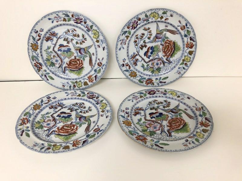 (4) MASON'S IRONSTONE MATCHING 9.75" DIAMETER PLATES, (1 of 4)