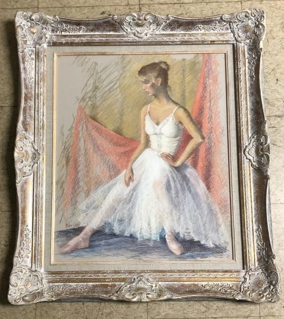 SALLY BERGER (1925-2021) PASTEL TITLED (YOUNG DANCER). (1 of 3)