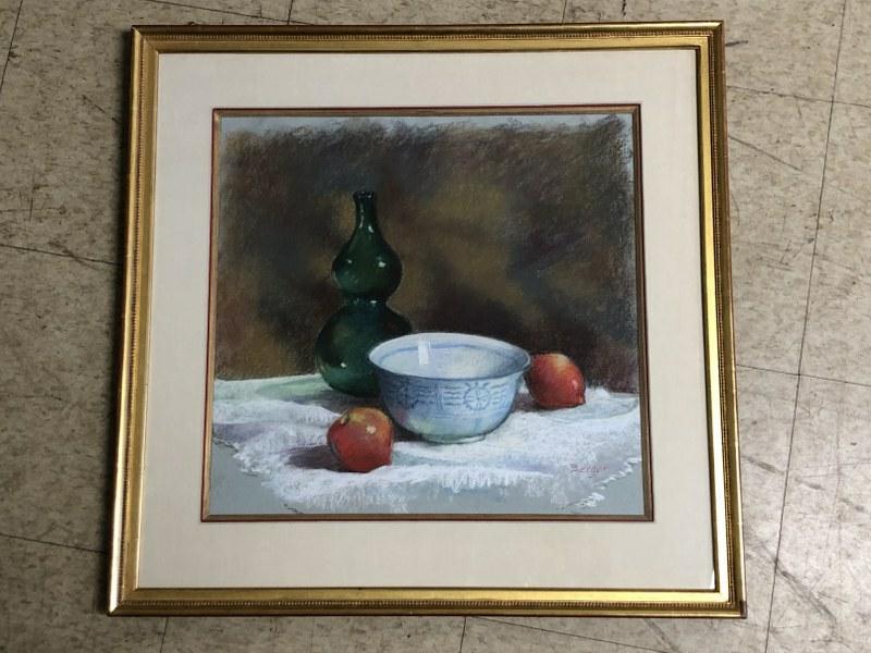 SALLY BERGER (1925-2021) PASTEL TITLED (GREEN GLASS, (1 of 3)