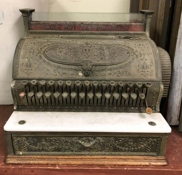 NATIONAL BRASS CASH REGISTER MODEL 35 1/4, IN ORIGINAL (1 of 6)