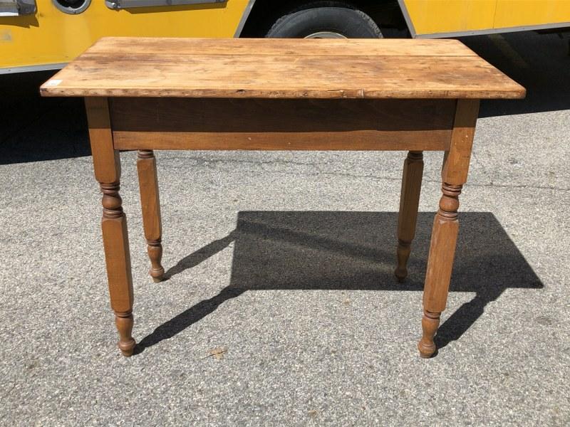 PINE COUNTRY WORK TABLE W/ NEW YORK LEG, MEASURES 40" X (1 of 1)