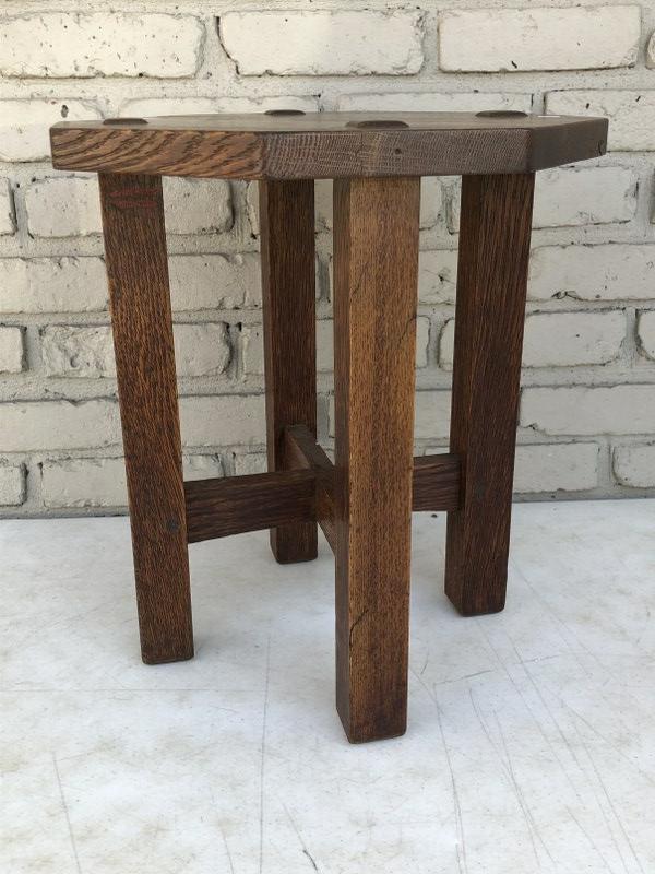 L & JG STICKLEY #558 TABOURET STAND WITH OCTAGONAL TOP (1 of 3)