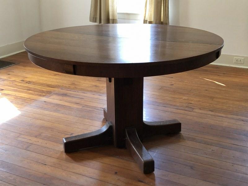 LIMBERT #468 SQUARE PEDESTAL DINING TABLE WITH (1) (1 of 3)