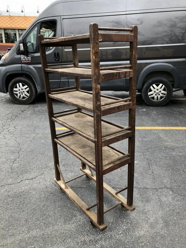 INDUSTRIAL ROLLING SHELF- CART, FROM BROOKLYN, N.Y. (1 of 3)