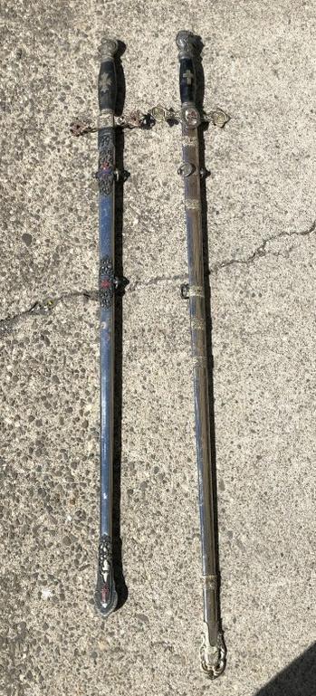 (2) OLDER FRATERNAL SWORDS, FROM LOCAL ESTATE, IN VERY (1 of 3)